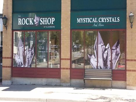 Rock shop front window